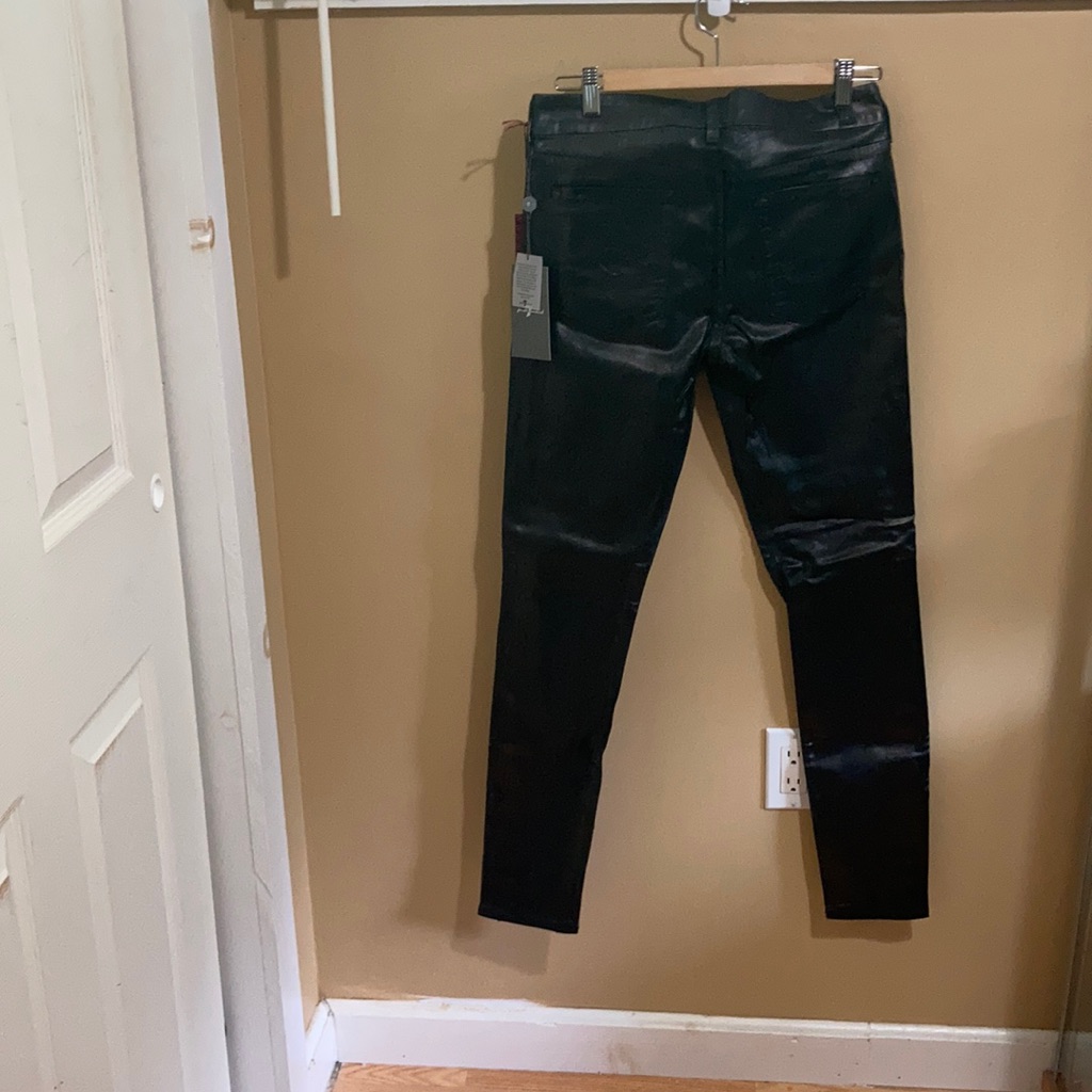 Leather-Like Black 7 For All Mankind - Nwt Sz 29